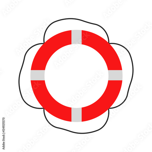 Lifebuoy colorful icon.