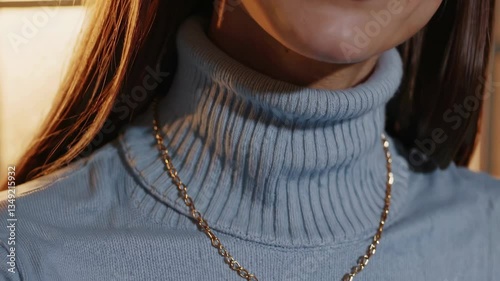 The Elegant Turtleneck with Necklace