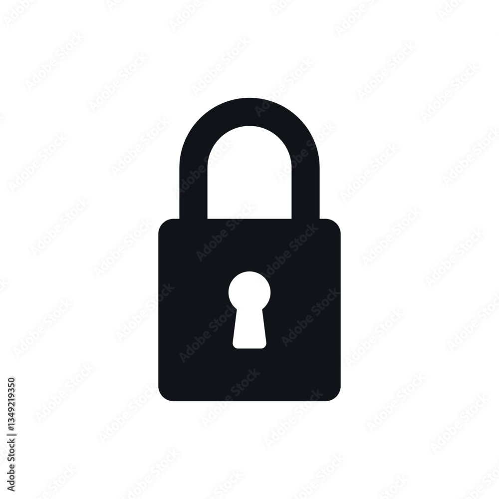 Padlock icon. Padlock icon.