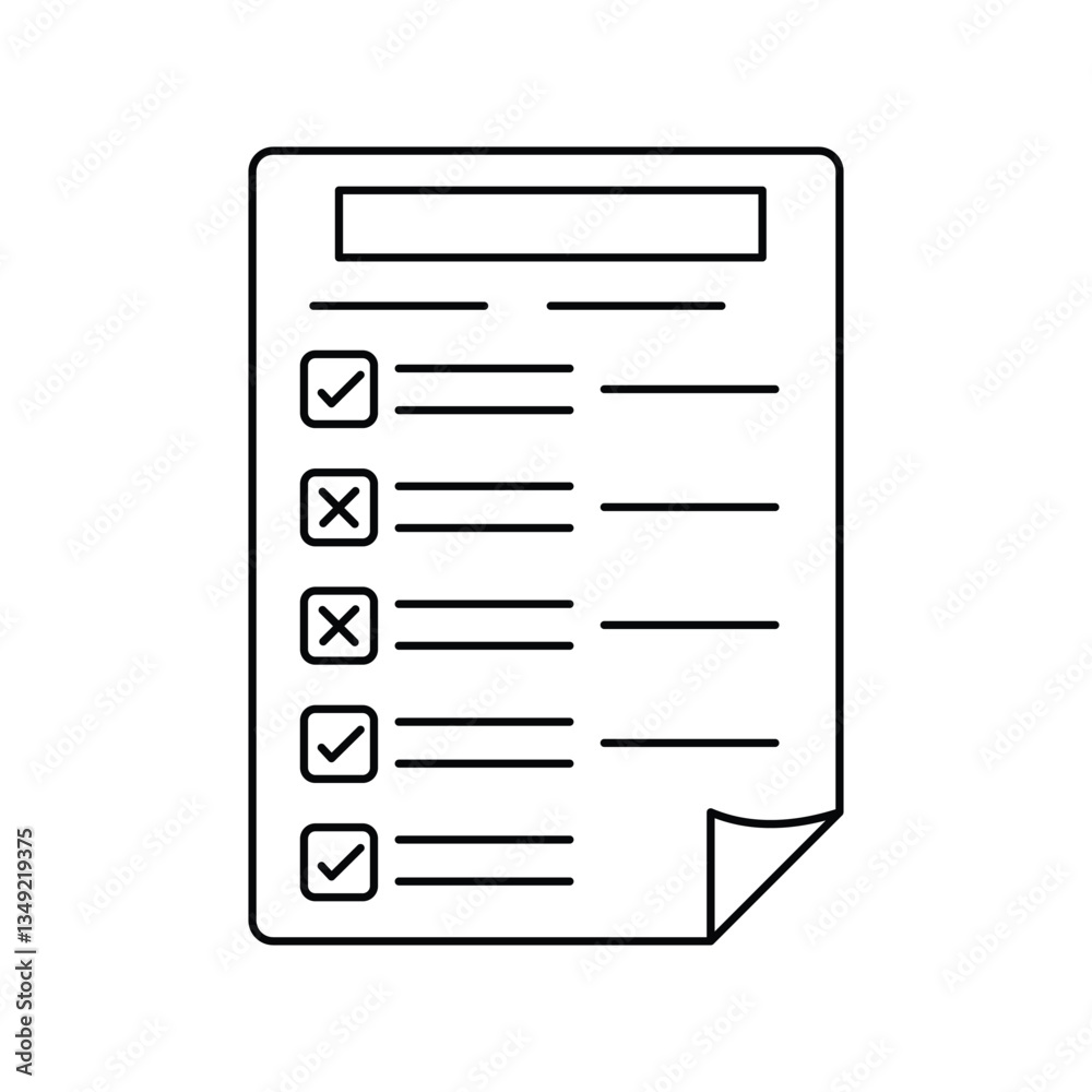 Test lineal icon with white background vector stock illustration Test lineal icon with white background vector stock illustration