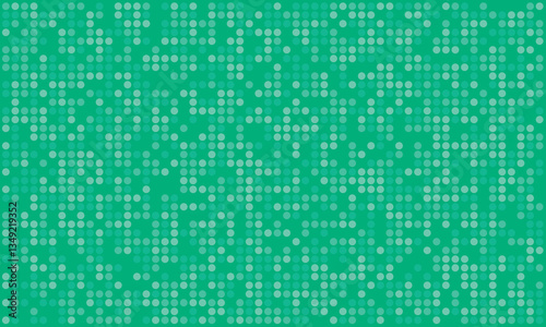 The vector background consists of many small circles scattered evenly, creating a dynamic effect on a green  backdrop, enhancing the overall modern and stylish appearance.