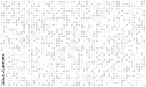 Small circles in different sizes create an abstract vector pattern against a white background, giving a sophisticated, modern, and simple appearance for professional designs.