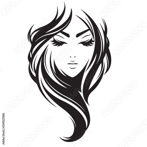 Hairstyle icon salon style in vector art