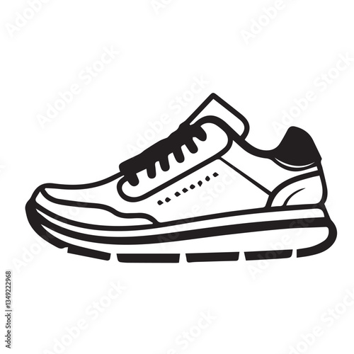 sneakers in vector art jumping shoes sports shoes illustration outline art