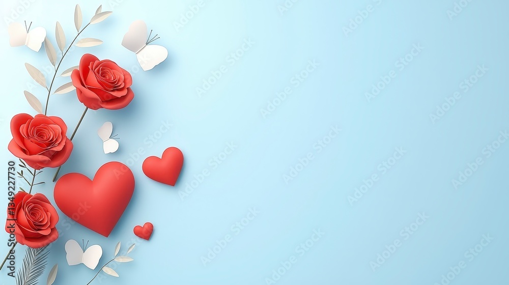 Elegant Hearts and Roses Design Elegant Hearts and Roses Design