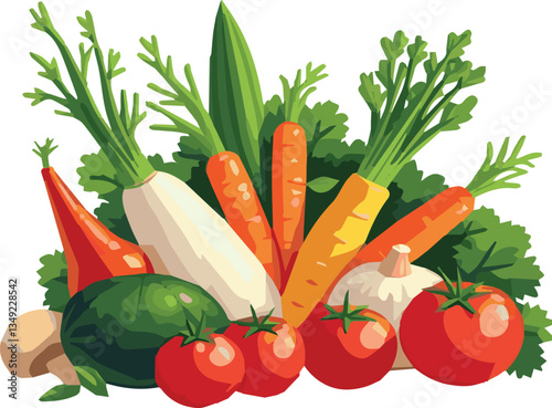 all kinds of vegetable vector