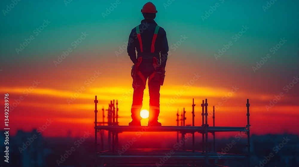 Fototapeta premium Labor’s Height: Construction & Dedication