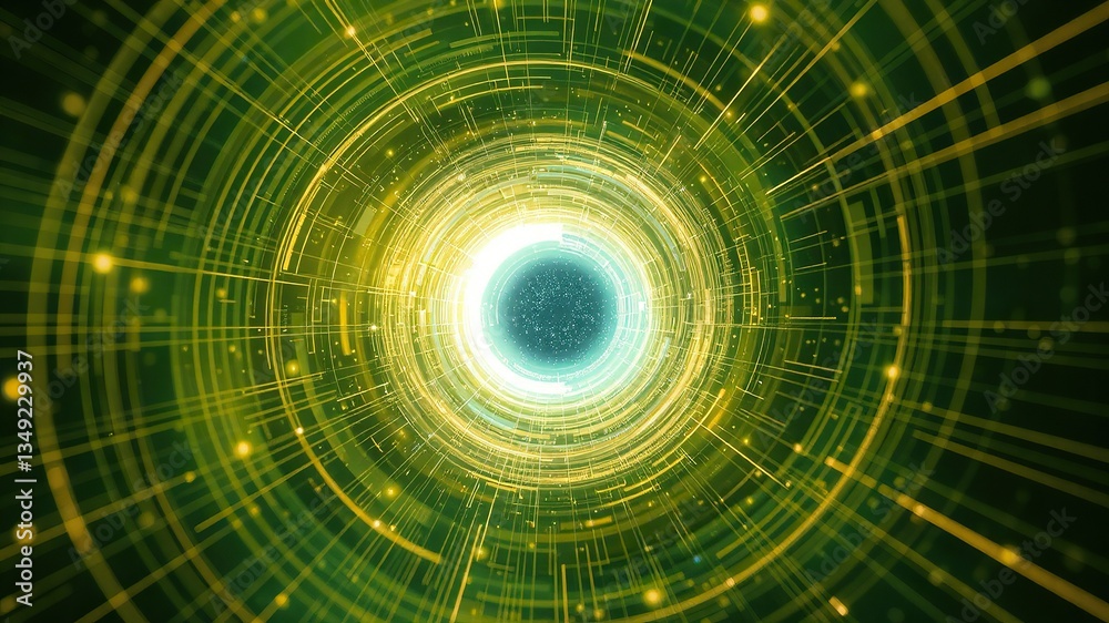 abstract green background with circles
