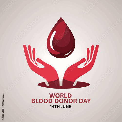 World blood donor day awareness campaign for donation and save lives with blood donation illustration