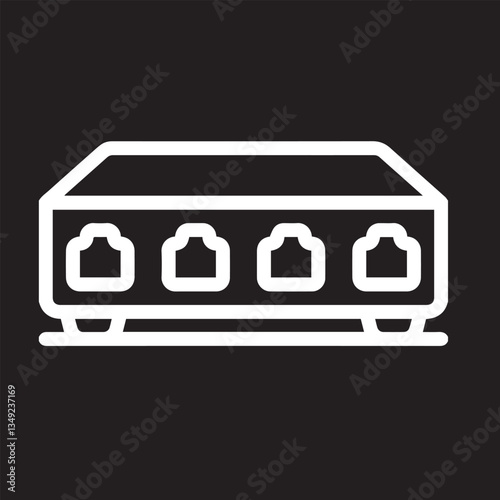 cable connection hardware tool box in vector art