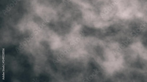Thick wall of smoke drifting up in slow motion. Intricate textured dense fog, smoke, dust or debris backdrop seamless looping animation.