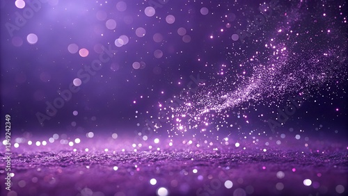 Abstract purple sparkle particles background