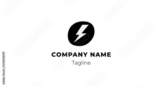 O modern flat design logo with blitz