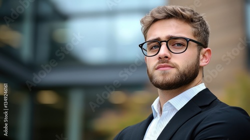 Wallpaper Mural Professional portrait of a confident young man in business attire urban environment headshot photography modern setting Torontodigital.ca