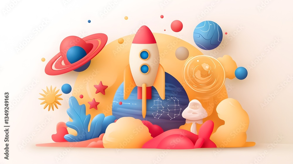 Obraz premium Exploring technology-driven space exploration at a futuristic orbiting space station captivating cosmic environment