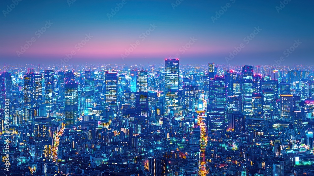 Obraz premium Metropolis at Dusk