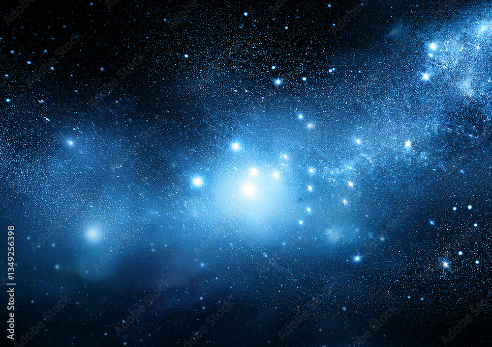 Fototapeta premium 水色の宇宙の背景