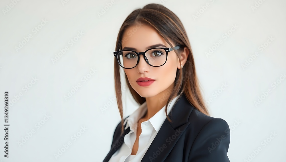 Beautiful Nerd Woman with Glasses – Smart and Stylish Beautiful Nerd Woman with Glasses – Smart and Stylish