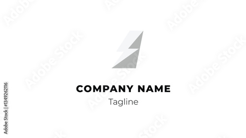 I modern flat design logo with blitz 