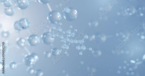 Wallpaper Mural Dexmethylphenidate Hydrochloride rotating 3D model of synthetic sympathomimetic amine, seamless looped video Torontodigital.ca