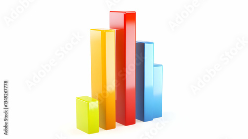 Free Download Colorful Bar Graph with Distinct Sections for Data Representation - GFXLoad