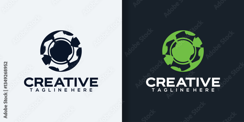 Obraz premium Vector logo of car parts, auto repair