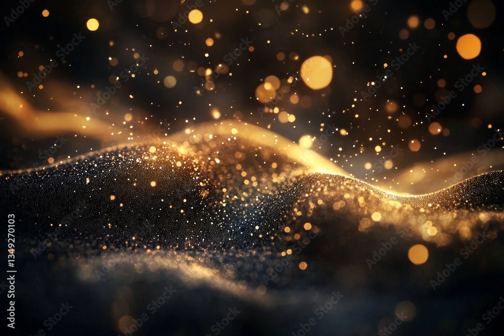 Fototapeta premium Enchanting dark backdrop featuring dreamy light effects.