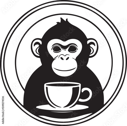 Animal coffee shop logo.