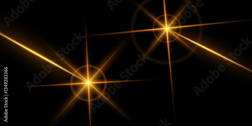 
Starbursts with twinkling highlights. Solar flare. Beautiful light effect of flickering highlights. 