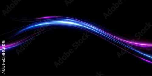 Abstract lines.Neon lines of speed and fast wind. effect of moving at the speed of light. Blue glow effect. Magic shiny line. Neon. Background.	