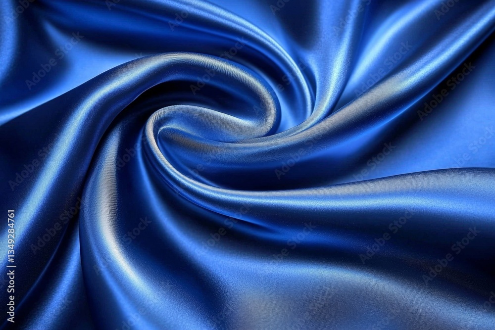 Obraz premium Rich and smooth silk texture in a vibrant blue.