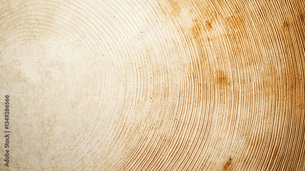 Naklejka premium Textured Beige Surface with Circular Grooves and Stains for Background Use