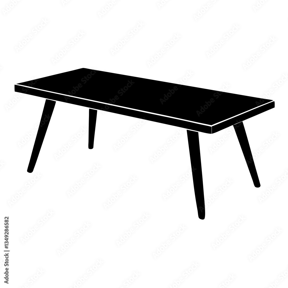Minimalist Wooden Table: A sleek and simple black wooden table, viewed from a slightly elevated angle, embodies a sense of understated elegance, perfect for any interior design concept. Minimalist Wooden Table: A sleek and simple black wooden table, viewed from a slightly elevated angle, embodies a sense of understated elegance, perfect for any interior design concept.