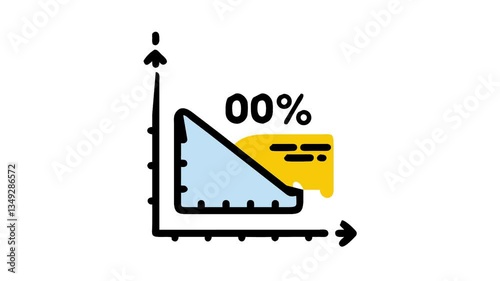 Wallpaper Mural Pareto chart line icon animation Torontodigital.ca