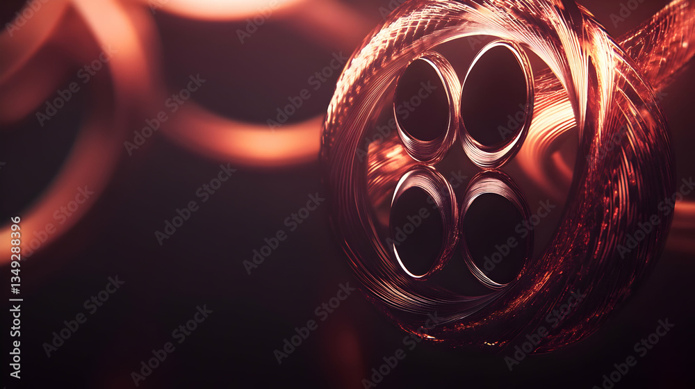 Obraz premium Glowing Ripple Token Displayed in a Dynamic Background Composition