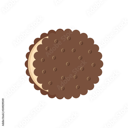 Ice cream sandwich vector design isolated on a white background