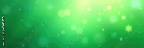 Calming gradient green background with scattered particles and gentle haze, layered, textured, gradient