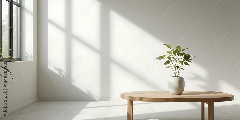 Fototapeta premium Minimalist ornamental plants in pots that look elegant in the room.