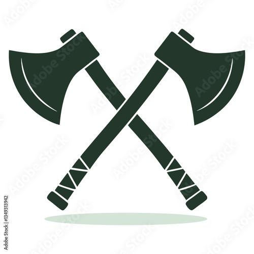 Crossed Axes Icon Vector Design.