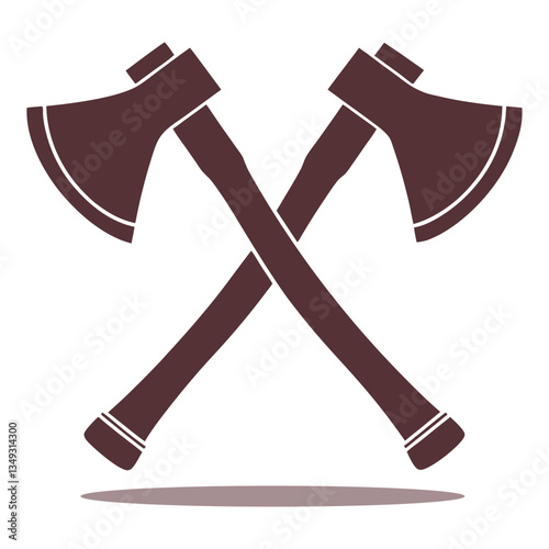 Crossed Axes Icon Vector Design.