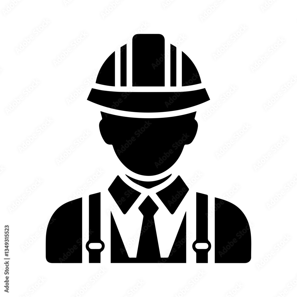 Construction Builder Engineer Worker vector icon Construction Builder Engineer Worker vector icon