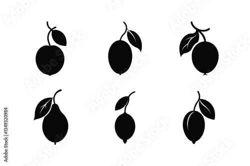 Raisin Tree Fruit – Hovenia dulcis silhouette vector illustration