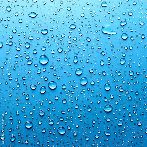 Wallpaper Mural Blue Background Water Droplets Texture Close up Macro of Condensation Torontodigital.ca