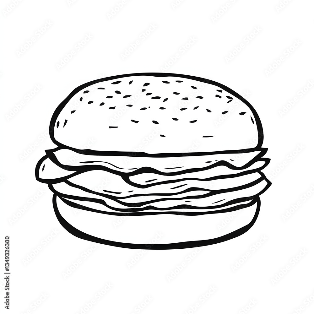 Hamburger vector illustration logo Hamburger vector illustration logo