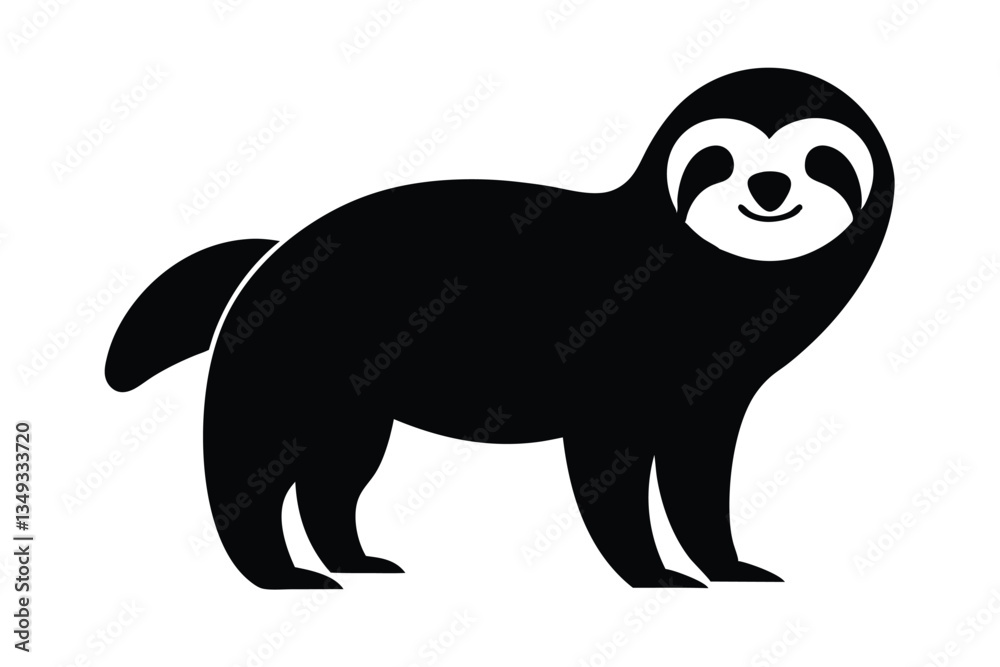 Obraz premium Sloth silhouette vectot art illustration