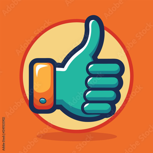 Thumb up like icon symbolizing approval and social interaction