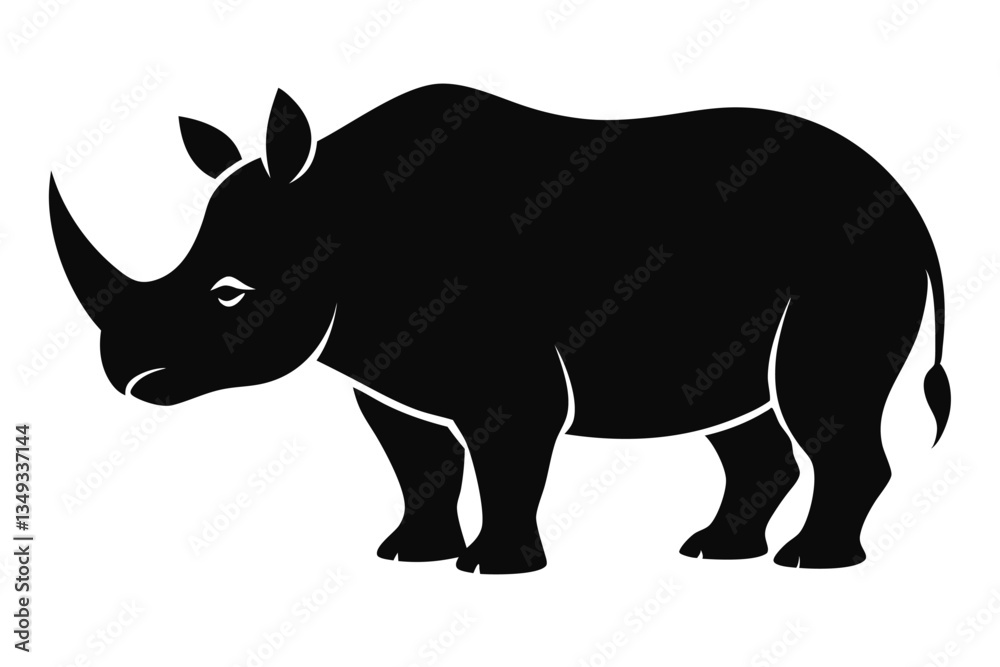 Fototapeta premium rhino isolated on white