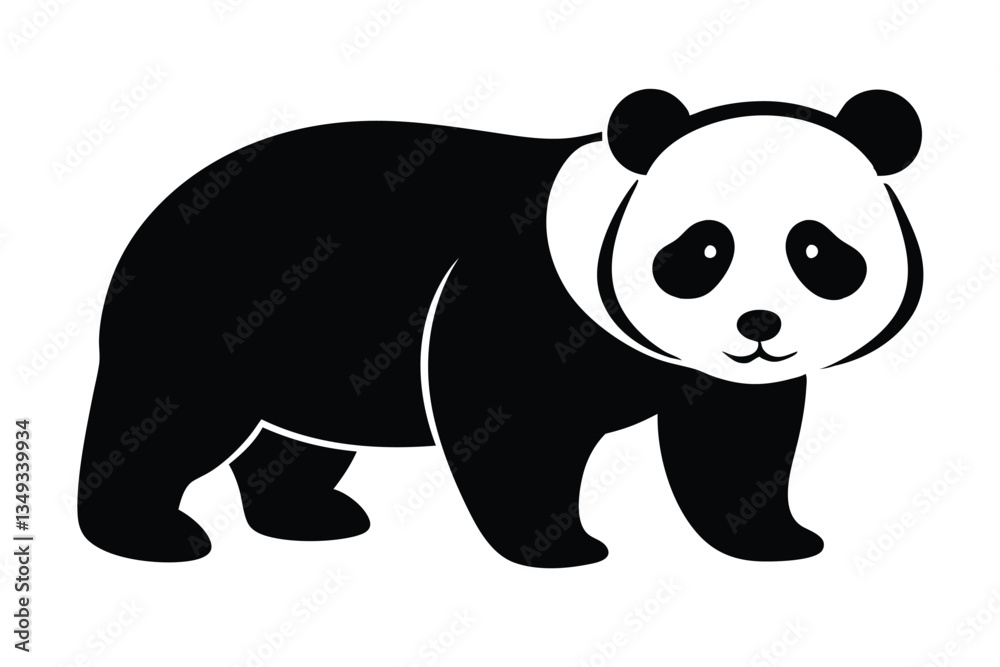 Naklejka premium vector illustration of a panda