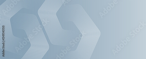 Abstract hexagon lines on gray background. Geometric stripe line art design modern. eps 10