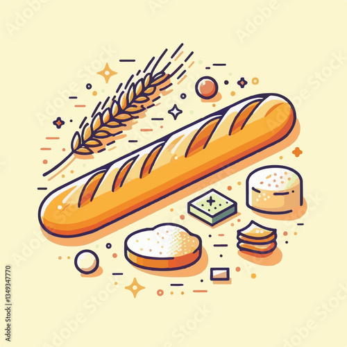 baguette, food, bread, bakery, breakfast, french, bun, meal, fresh, pastry, loaf, wheat, healthy, crust, tasty, nutrition, brown, isolated, flour, bake, organic, background, traditional, delicious, ce